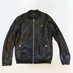 Raw Collective by G star black and silver leather jacket size L